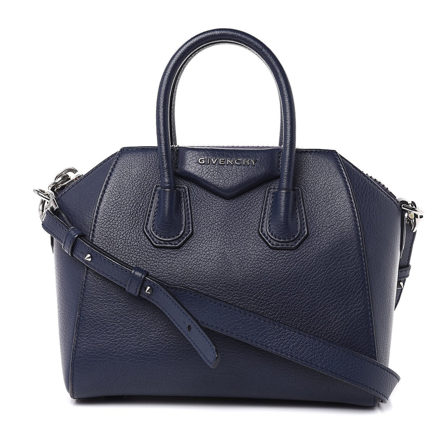 Sugar Goatskin Mini Antigona Navy