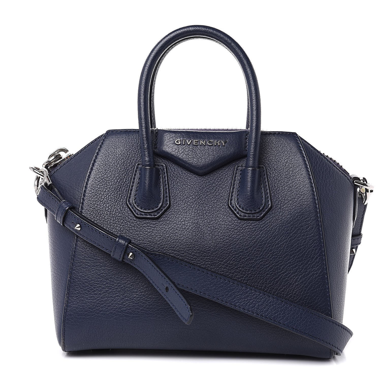 Givenchy Sugar Goatskin Mini Antigona Navy 1 of 15