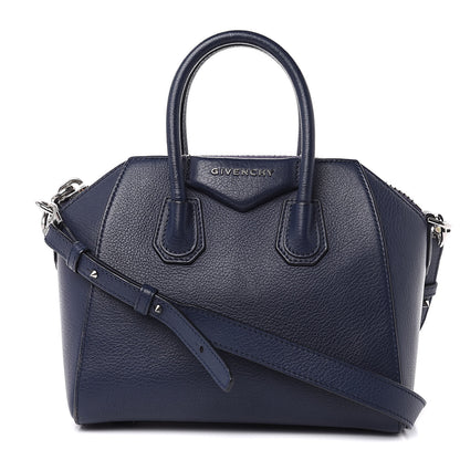 Givenchy Sugar Goatskin Mini Antigona Navy 1 of 15