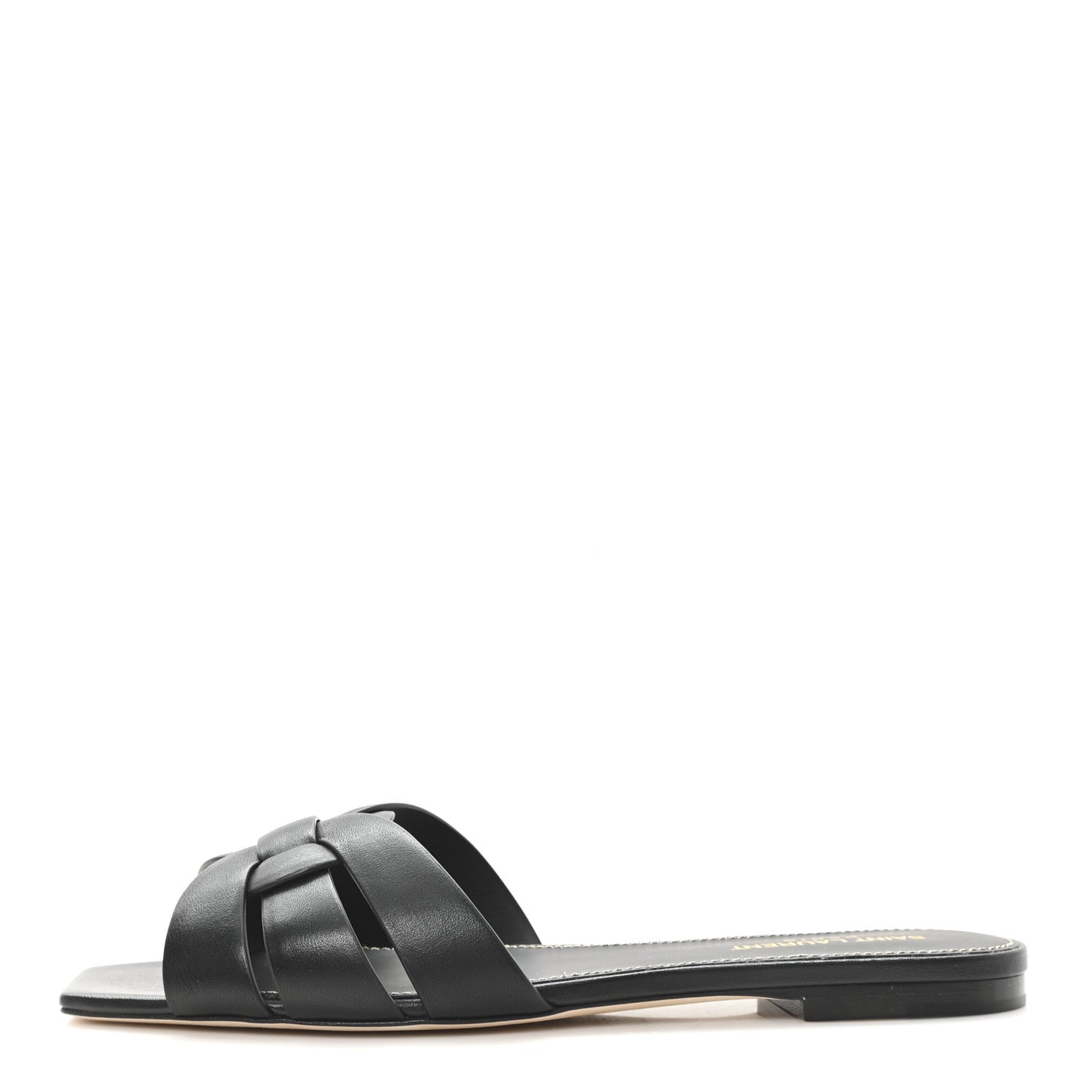 Calfskin Tribute 05 Slide Sandals 39.5 Black