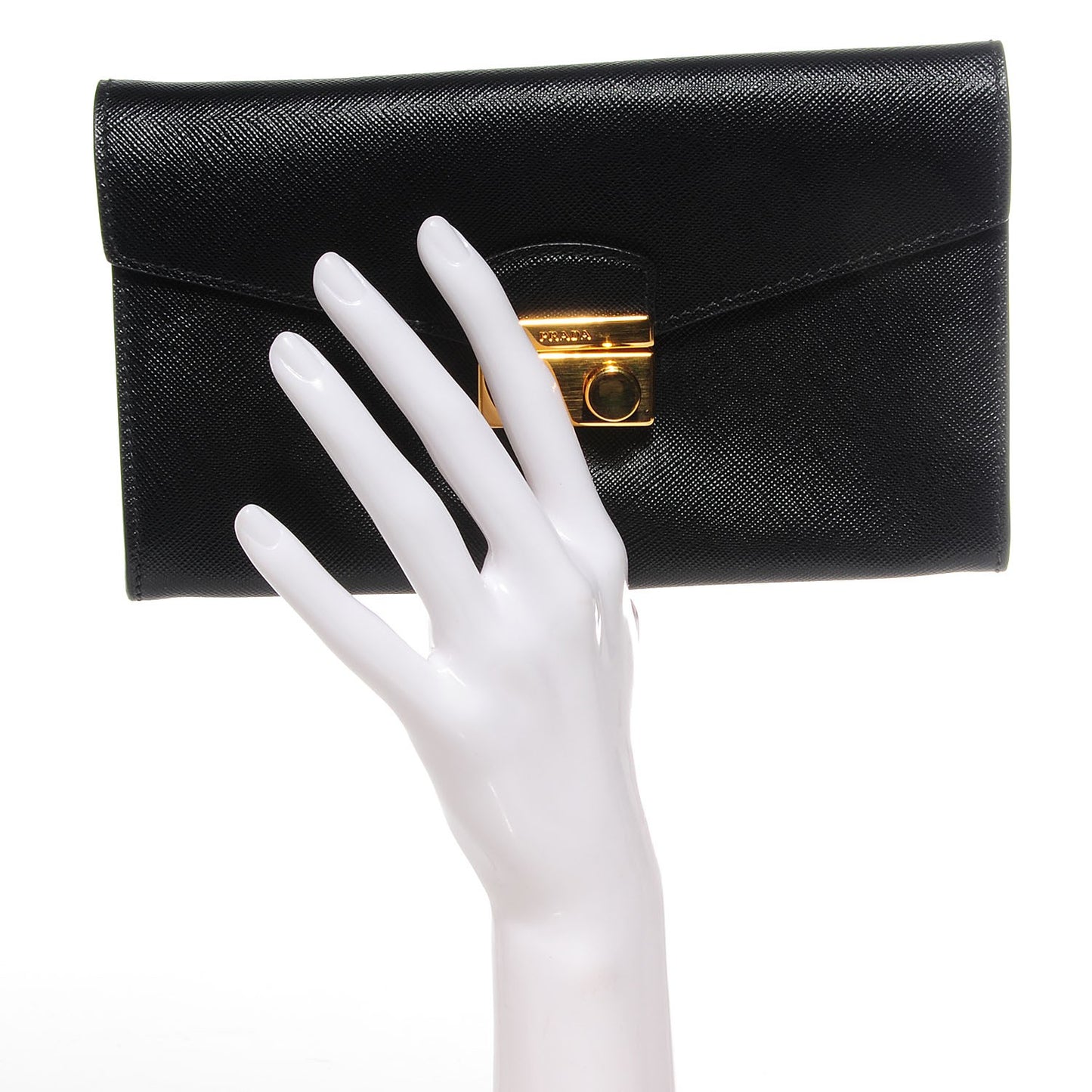 Saffiano Sound Clutch Nero Black