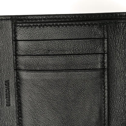 Balenciaga Grained Calfskin Logo Cash Chain Wallet Black White 10 of 13