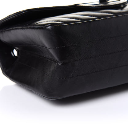 Chanel Aged Calfskin Chevron Quilted 2.55 Reissue Mini Flap So Black 9 of 11