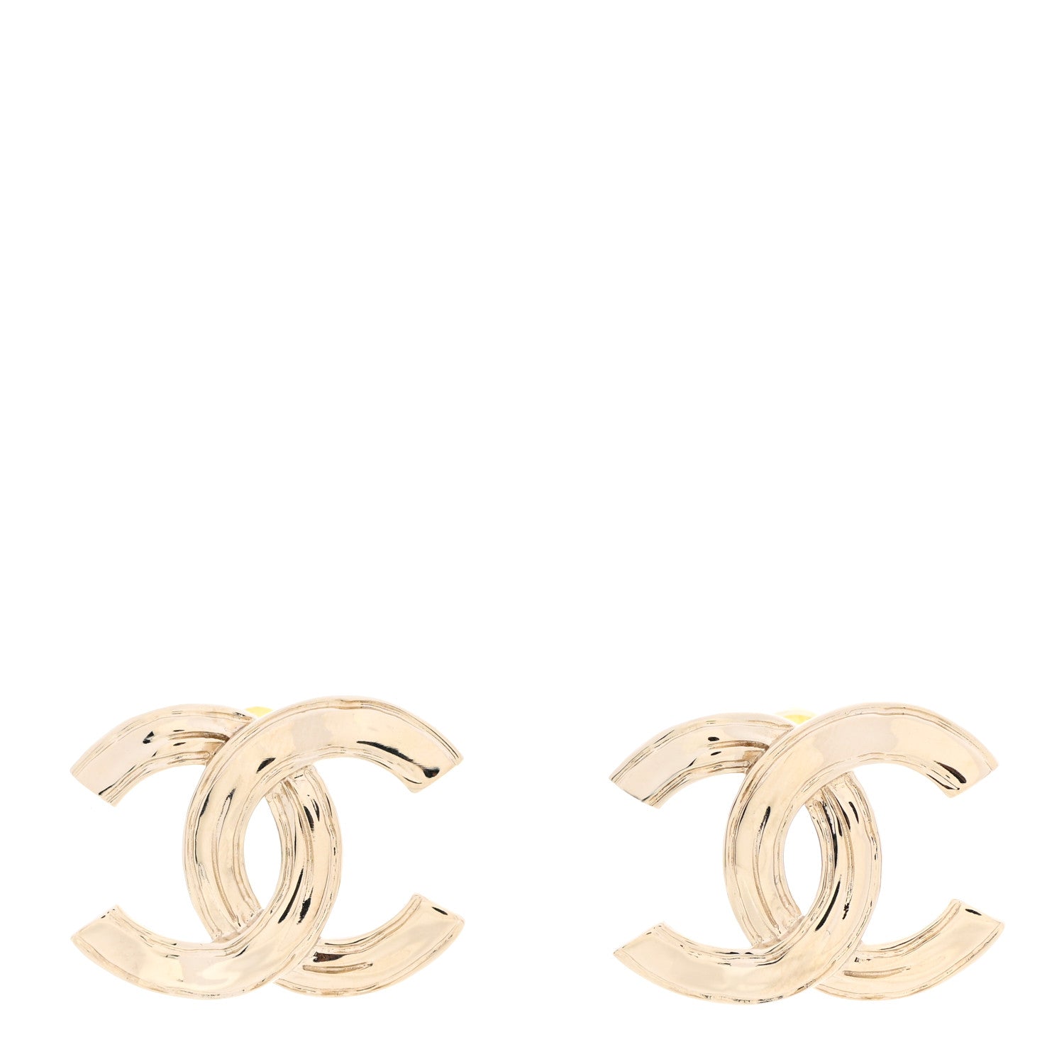 Chanel Metal CC Earrings Gold 1 of 5