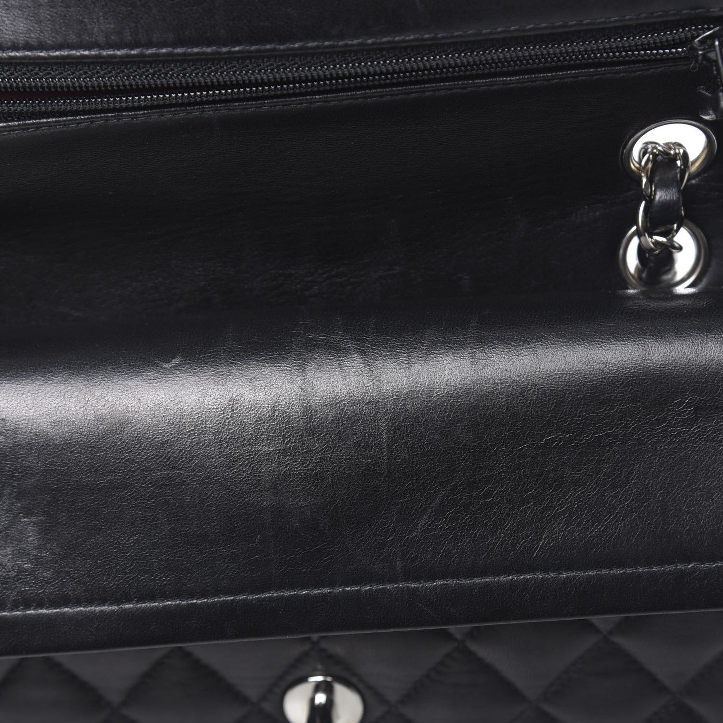 Lambskin Quilted Small Double Flap Black