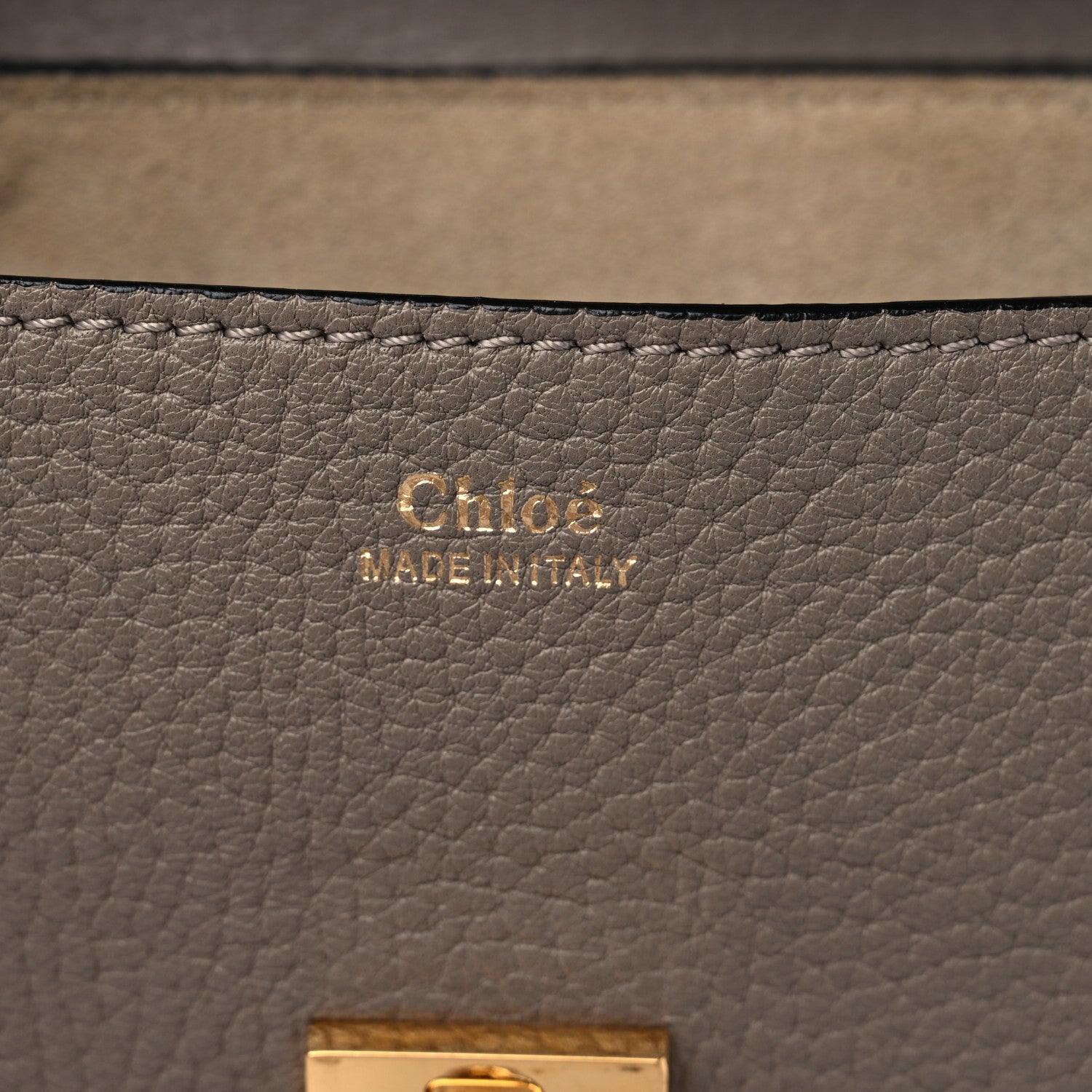 Chloe Grained Lambskin Mini Drew Shoulder Bag Motty Grey 6 of 9