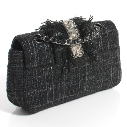 Chanel Tweed Swarovski Crystal Small Flap Black 3 of 7