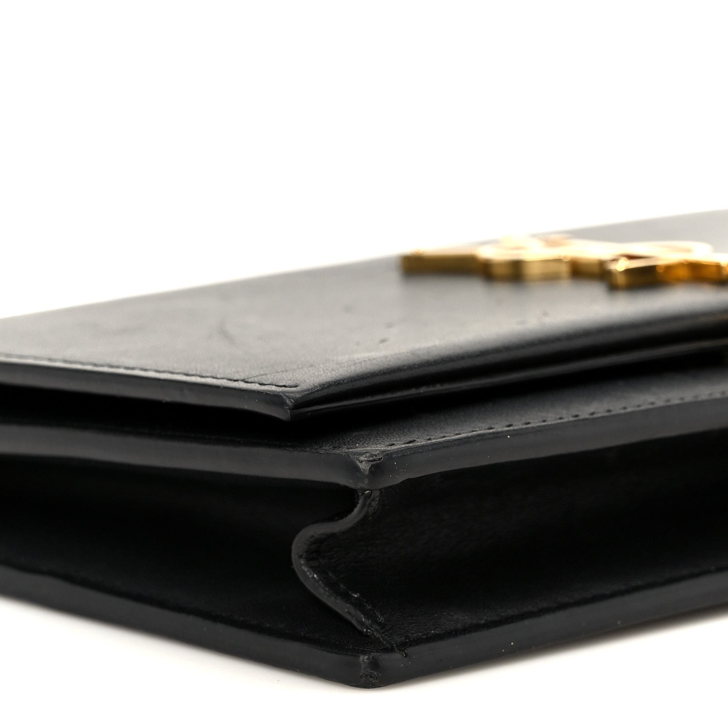 Saint Laurent Smooth Calfskin Classic Monogram Kate Tassel Chain Wallet Black 8 of 9