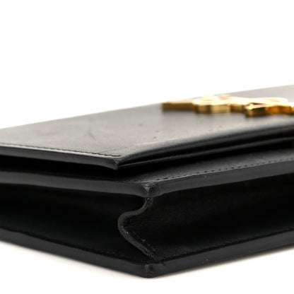 Saint Laurent Smooth Calfskin Classic Monogram Kate Tassel Chain Wallet Black 8 of 9