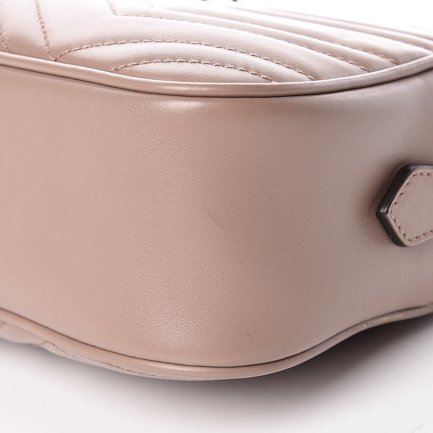 Gucci Calfskin Matelasse Small GG Marmont Chain Shoulder Bag Taupe 10 of 11