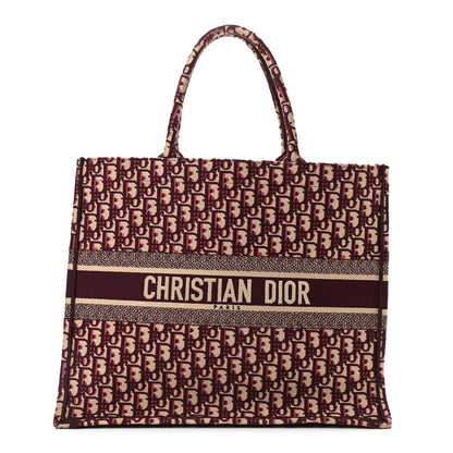 Christian Dior Oblique Large Book Tote Burgundy Multicolor 1 of 11