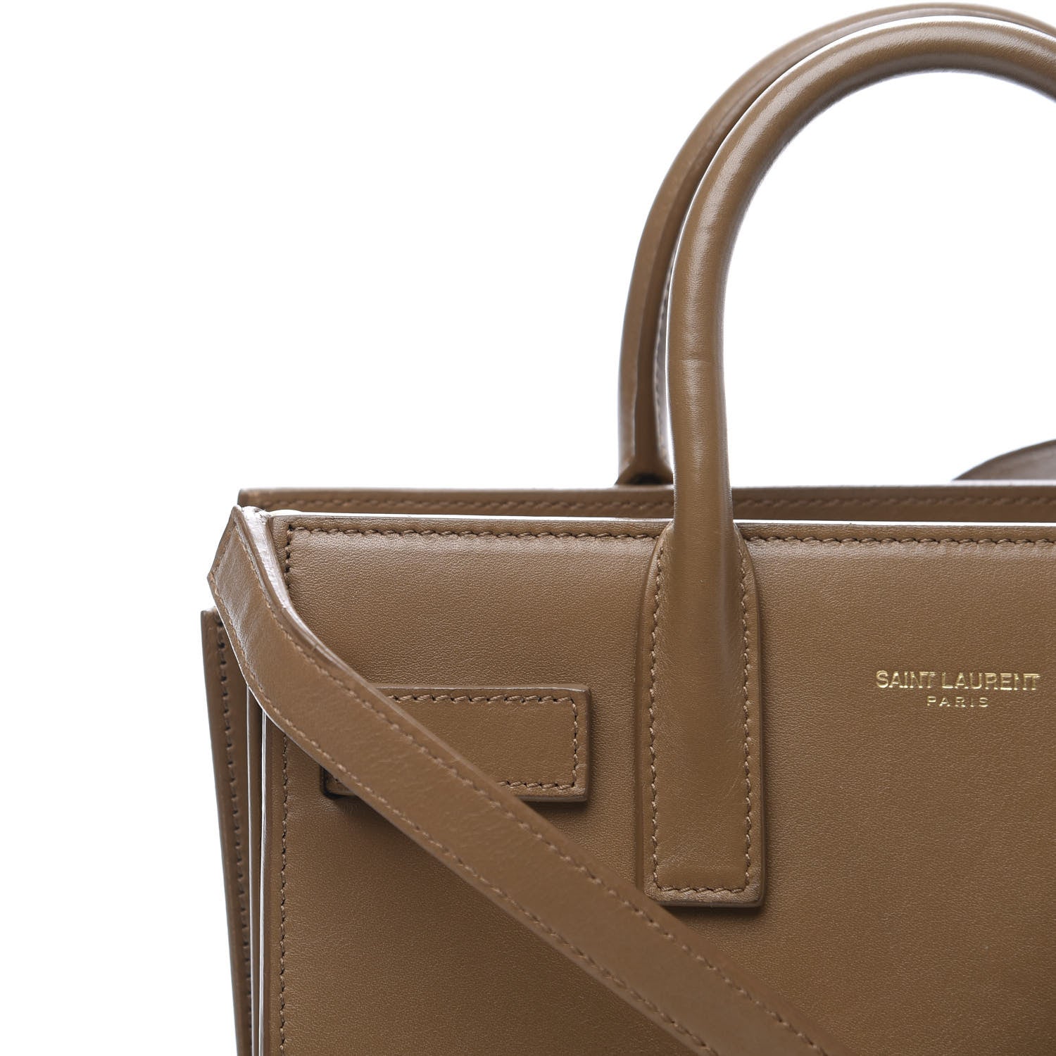 Saint Laurent Calfskin Nano Sac De Jour Dark Beige 11 of 11