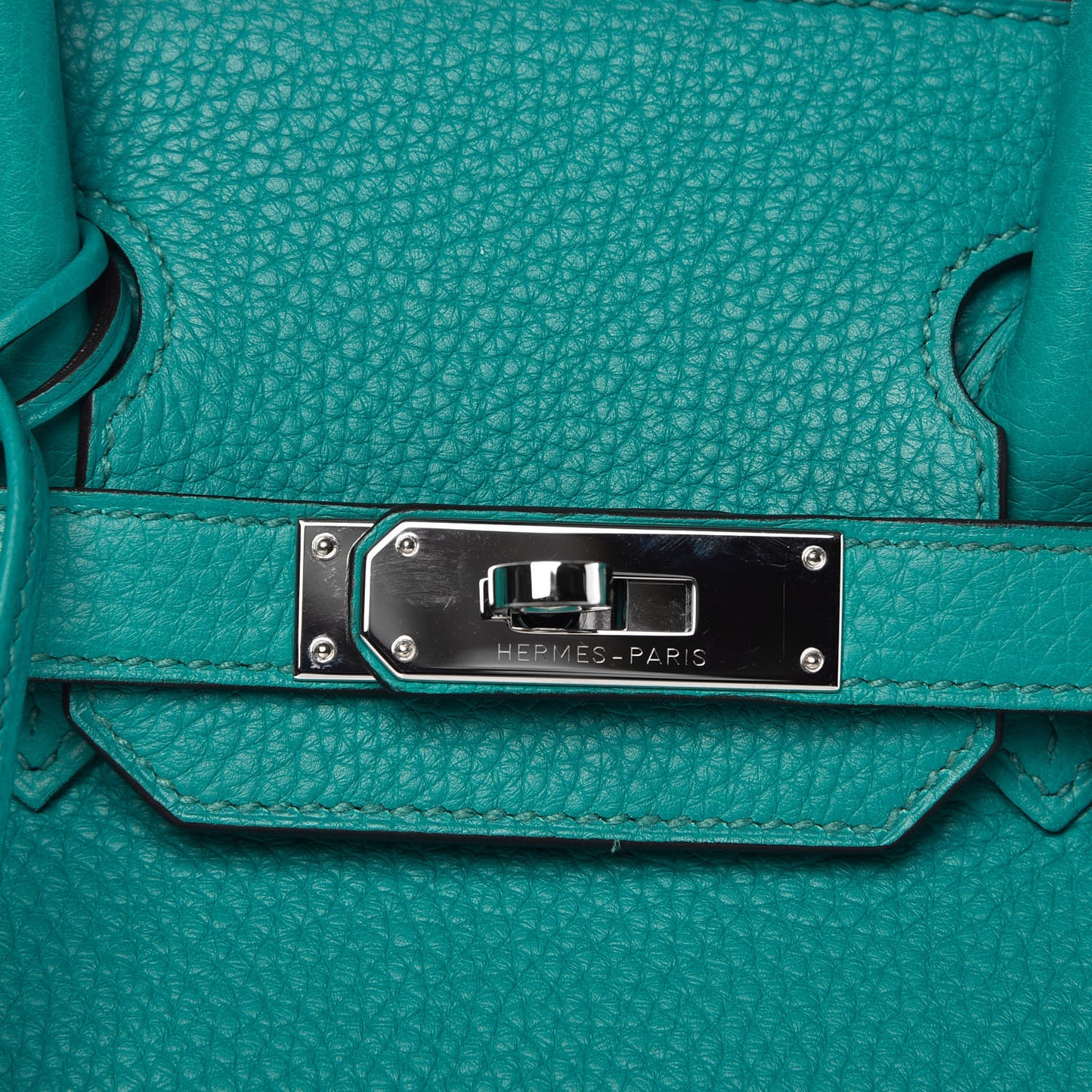 Taurillon Clemence Birkin 30 Bleu Paon