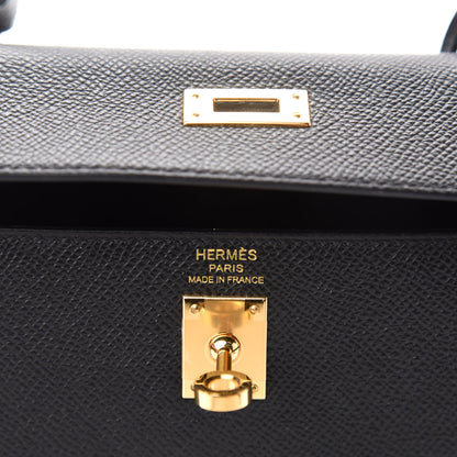 Hermes Epsom Kelly Sellier 25 Black 11 of 14