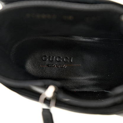Gucci Flores Calfskin Nappa Matelasse GG 40mm Ankle Boots 40 Black 7 of 8