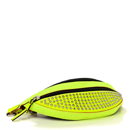 Christian Louboutin Calfskin Spiked ParisnycBelt Bag Fluo Yellow 4 of 10