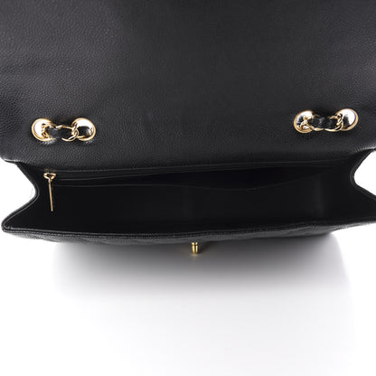 Chanel Caviar Quilted Jumbo Single Flap Black 5 of 10