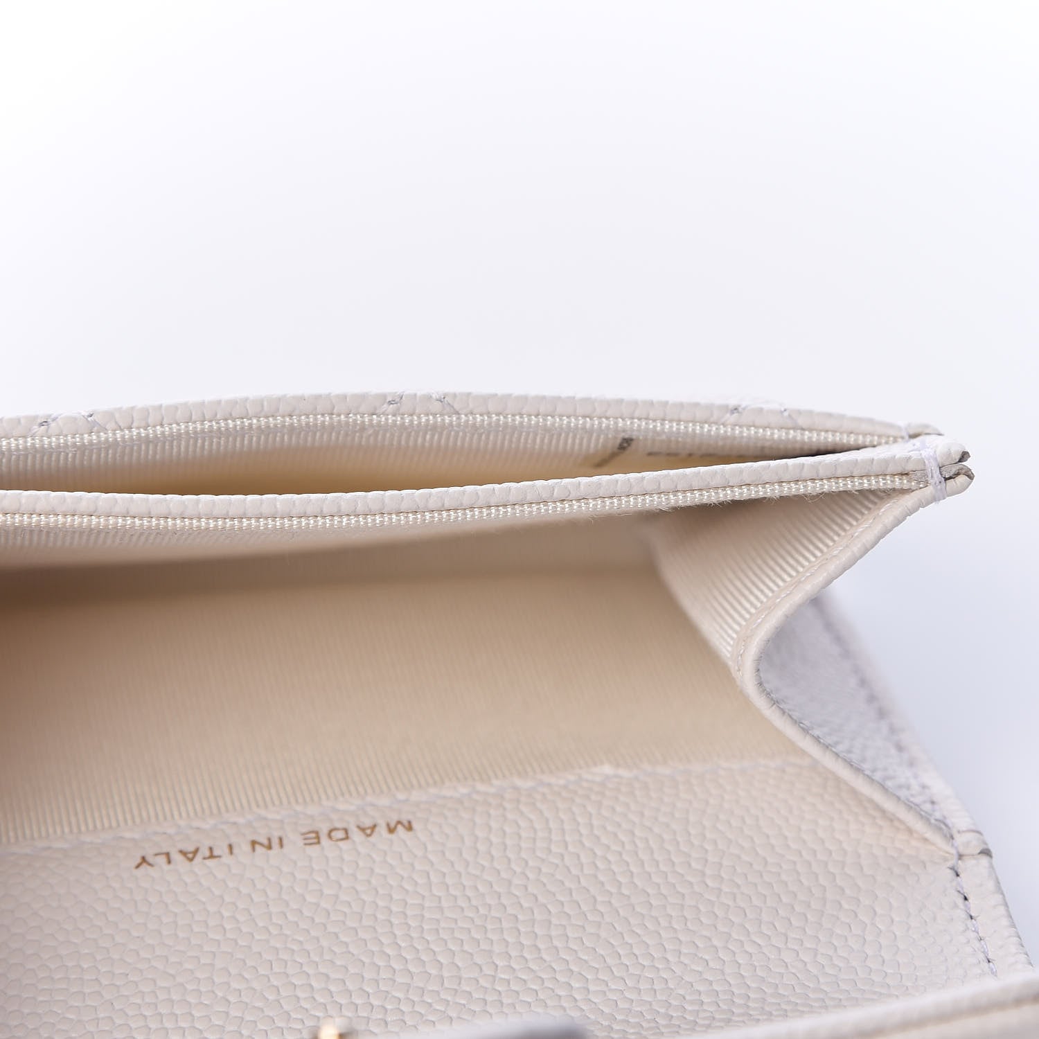 Chanel Caviar Quilted Flap Card Holder Wallet White 4 of 10