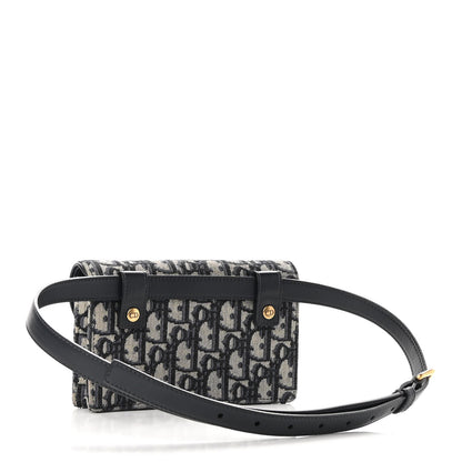 Christian Dior Oblique Saddle Belt Bag Blue 2 of 10