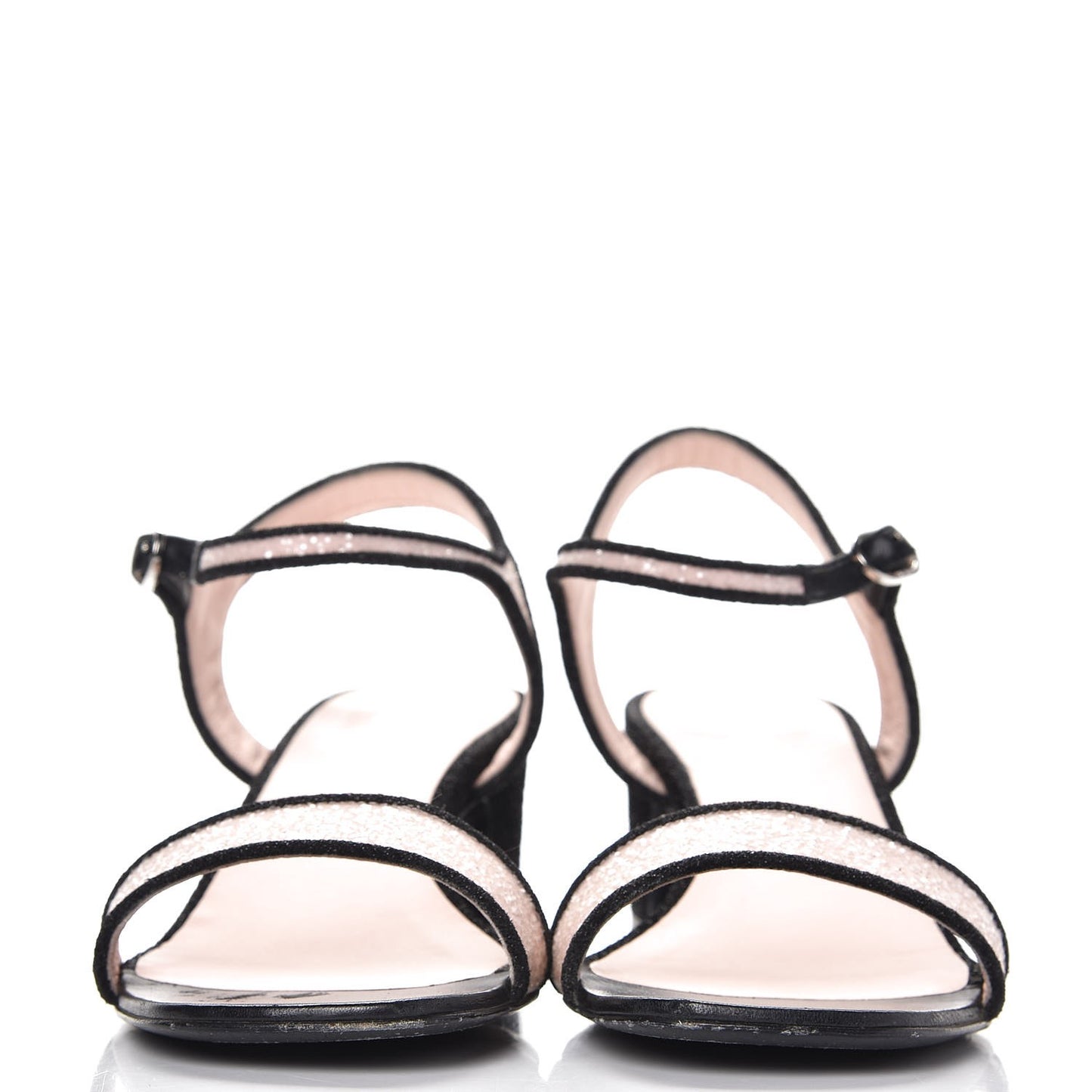 Fantasy Fabric Lurex Sandals 40 Pink Black