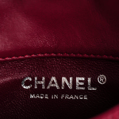 Chanel Lambskin Mineral Nights Flap Wristlet Dark Red 7 of 8