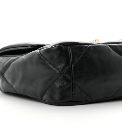 Chanel Shiny Goatskin Quilted Medium Chanel 19 Flap Black 10 of 12