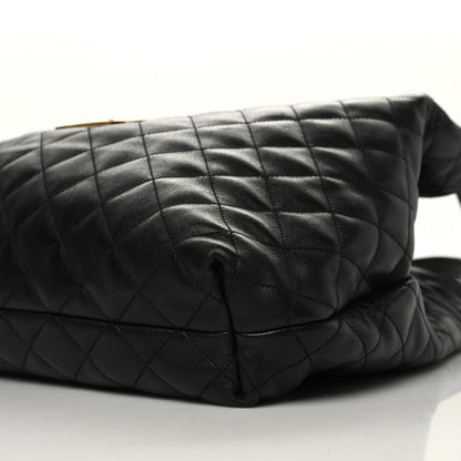 Saint Laurent Lambskin Quilted Maxi Icare Shopping Tote Black 11 of 11