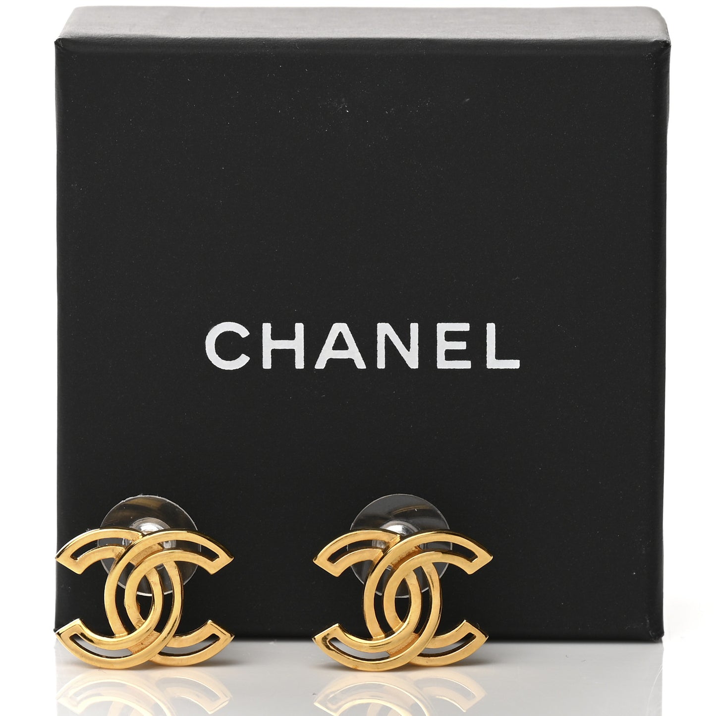 Metal Obazine CC Earrings Gold