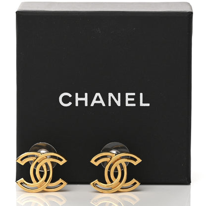 Chanel Metal Obazine CC Earrings Gold 5 of 5