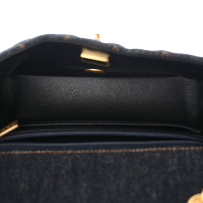Chanel Denim Quilted Mini Rectangular Flap Dark Blue 4 of 10