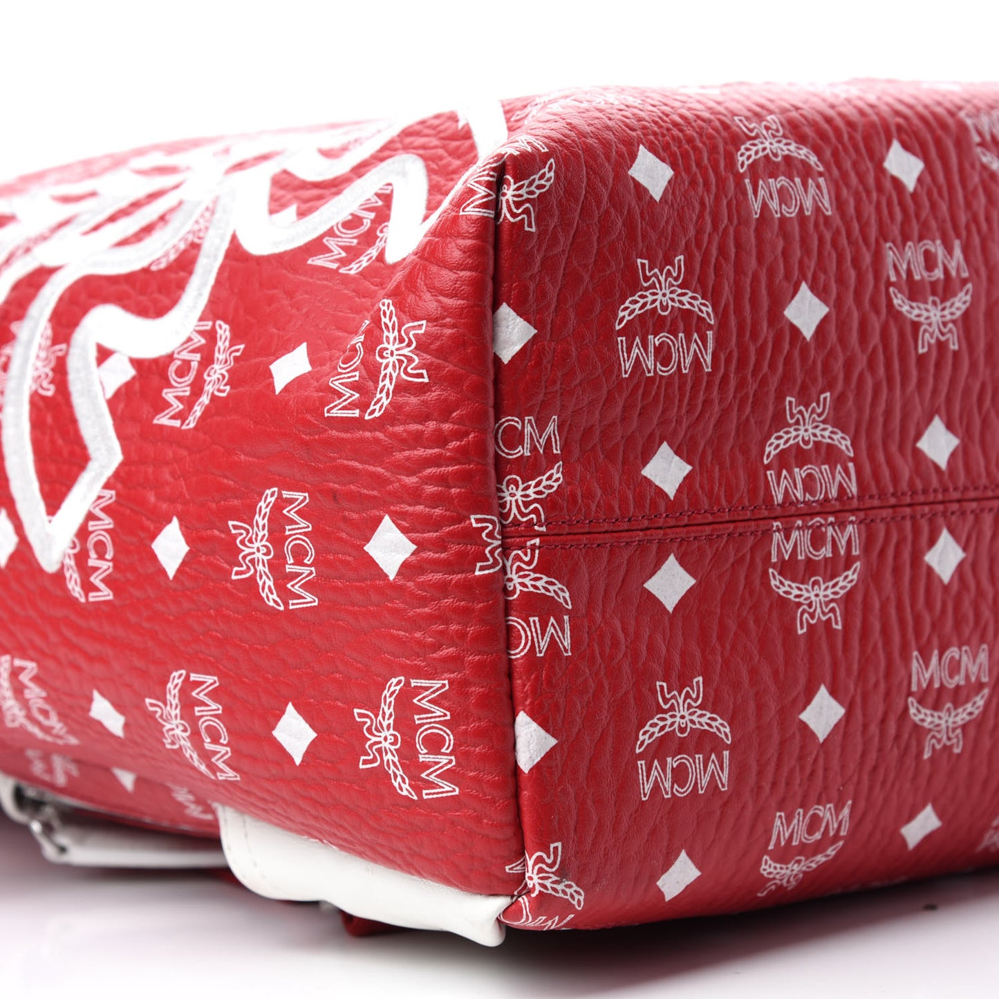 Visetos Embroidered Medium Backpack Ruby Red