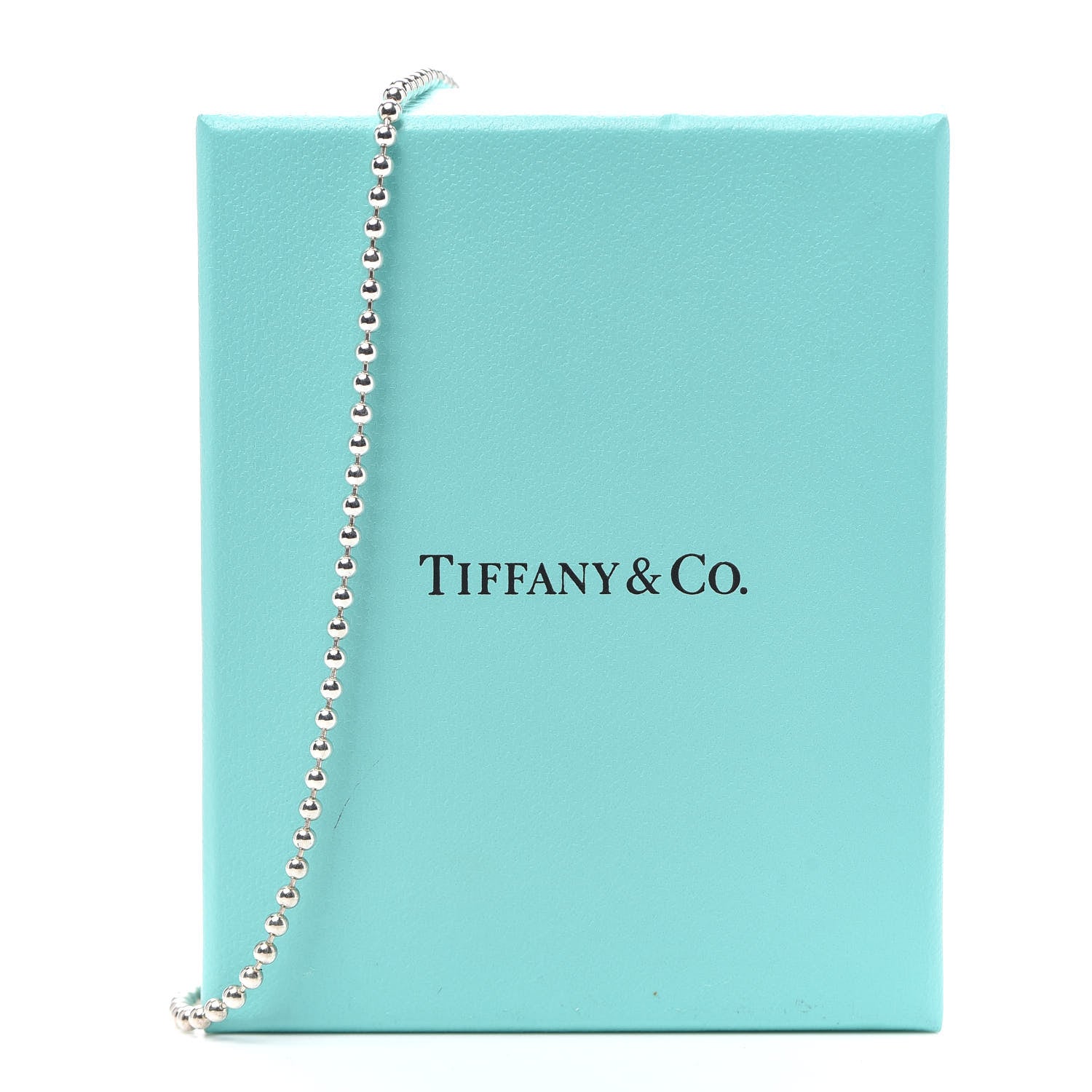 Tiffany Sterling Silver 4mm Beads Necklace 24" 5 of 5