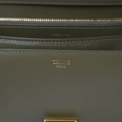 Celine Box Calfskin Classic Box Medium Flap Bag Army Green 6 of 10
