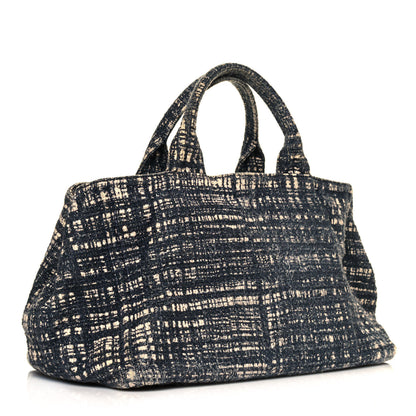 Prada Canapa Tote Grey White 3 of 11