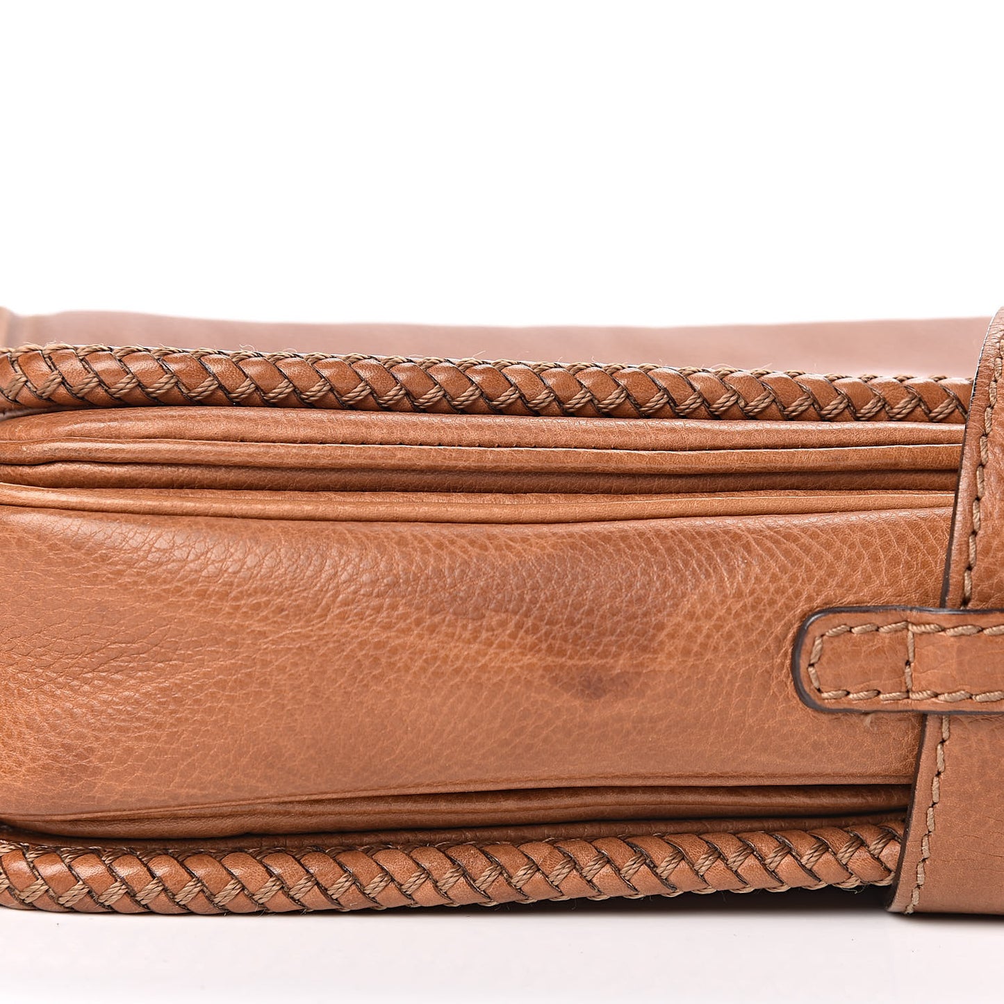 Grained Calfskin Medium Marrakech Flap Messenger Bag Brown