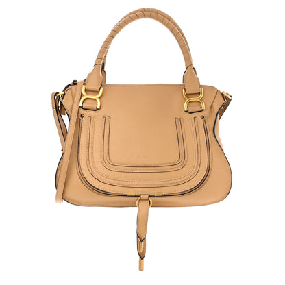 Chloe Calfskin Medium Marcie Satchel Sand Shell 1 of 14
