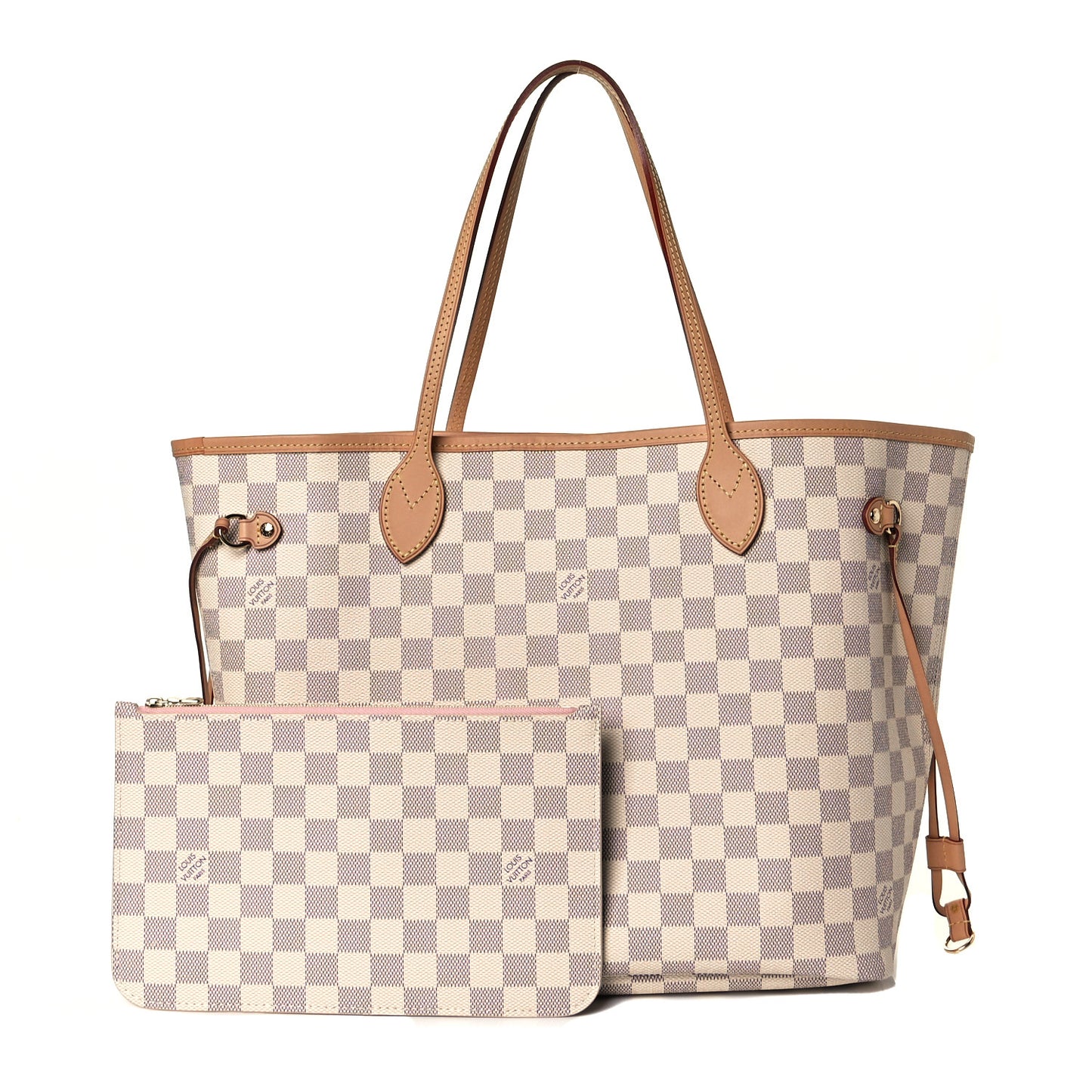 Damier Azur Neo Neverfull MM Rose Ballerine