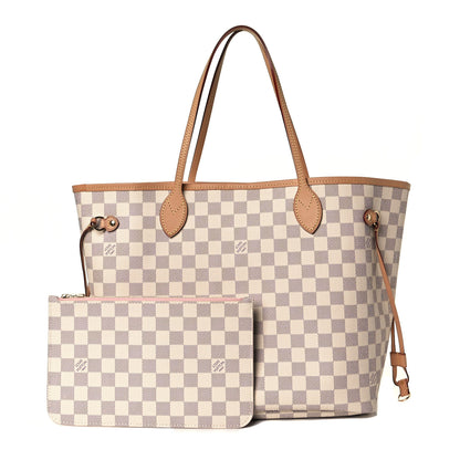 Louis Vuitton Damier Azur Neo Neverfull MM Rose Ballerine 1 of 8