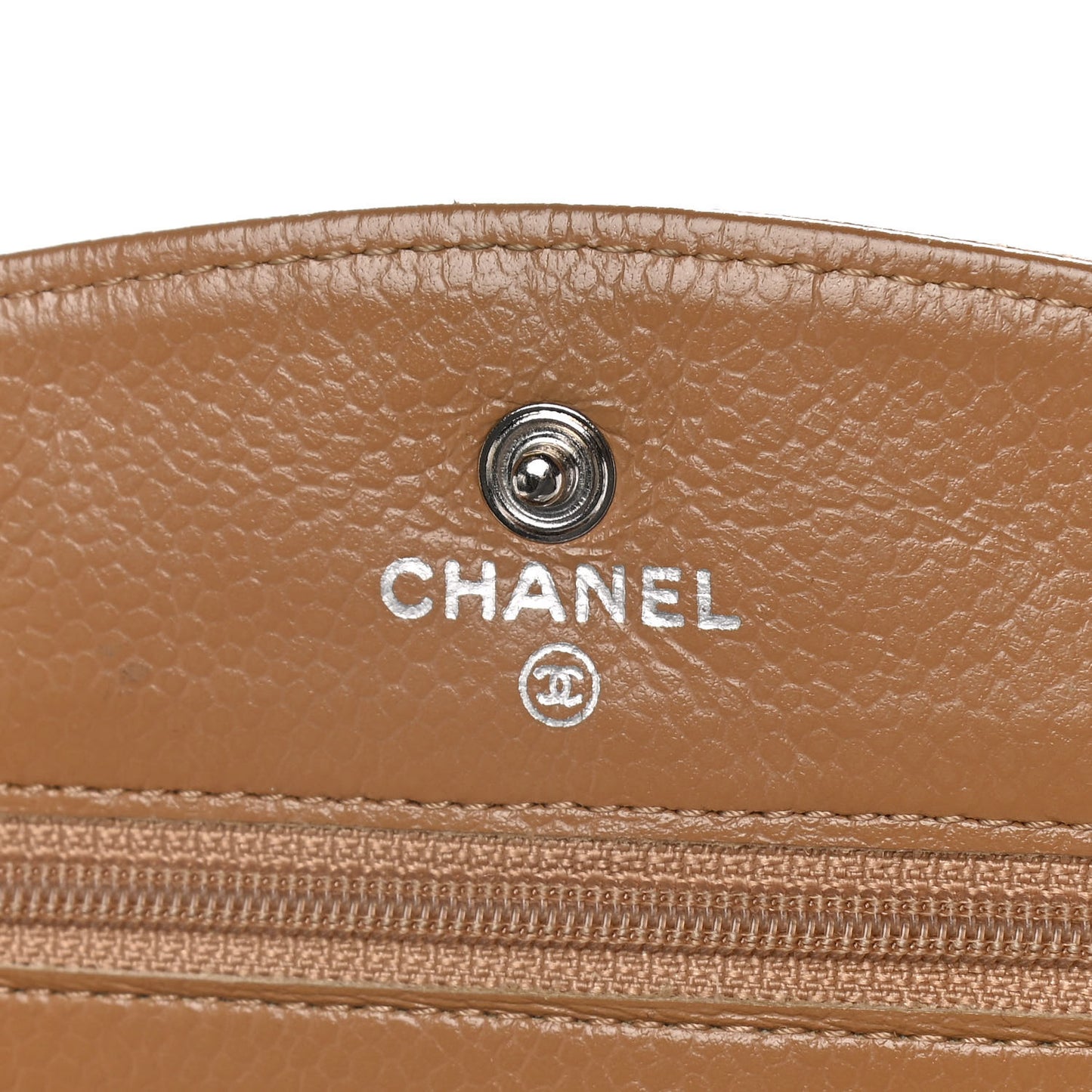 Caviar Timeless CC Wallet on Chain WOC Beige