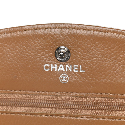 Chanel Caviar Timeless CC Wallet on Chain WOC Beige 5 of 17