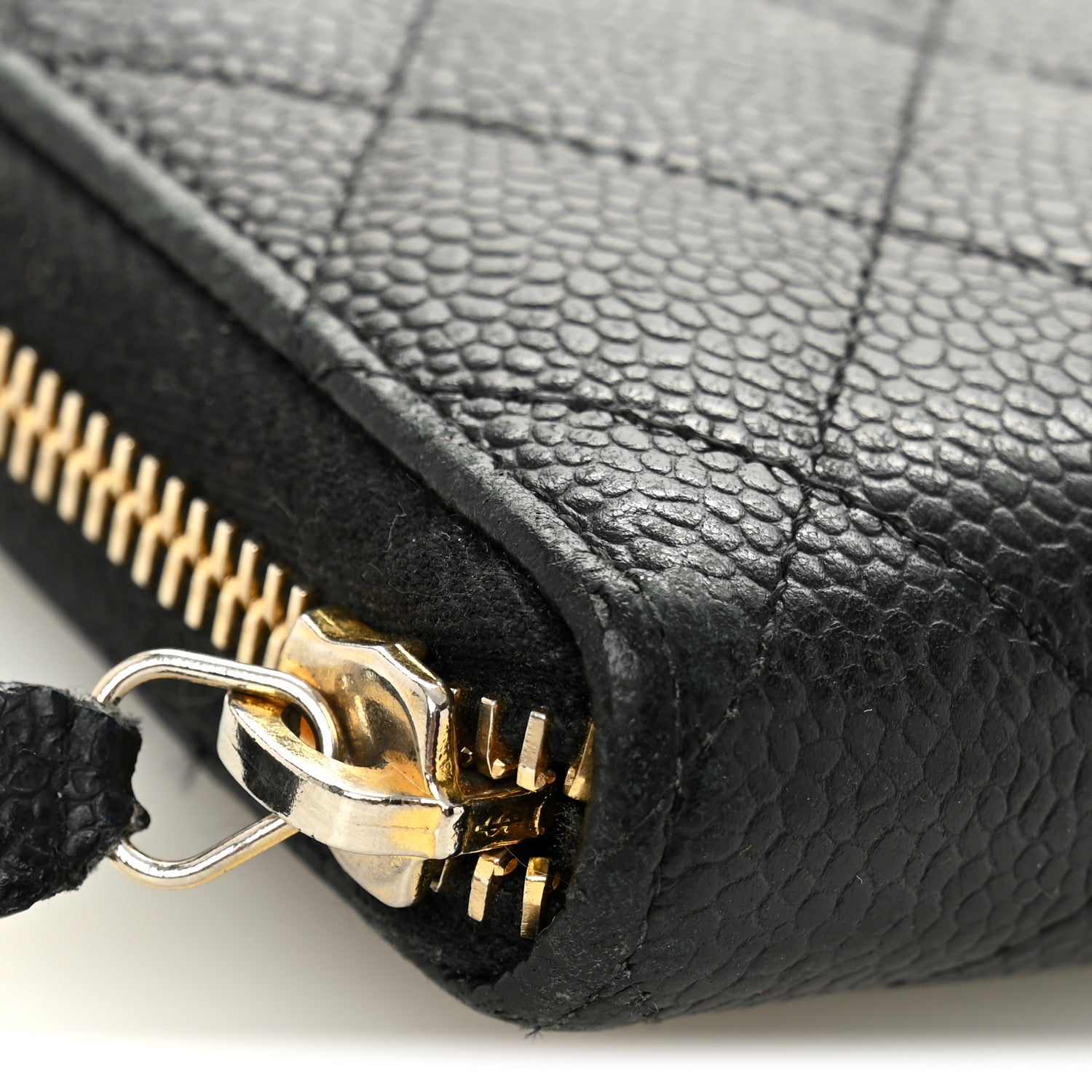 Chanel Caviar Quilted Large Gusset Zip Around Wallet Black 9 of 11