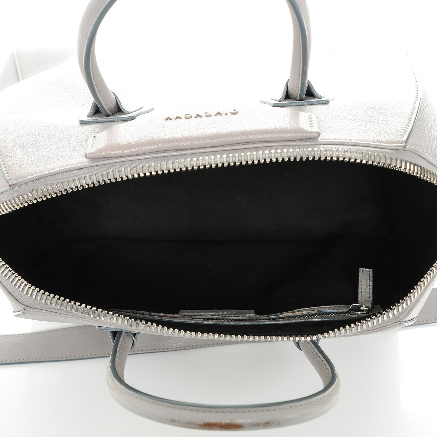 Sugar Goatskin Medium Antigona Pearl Grey