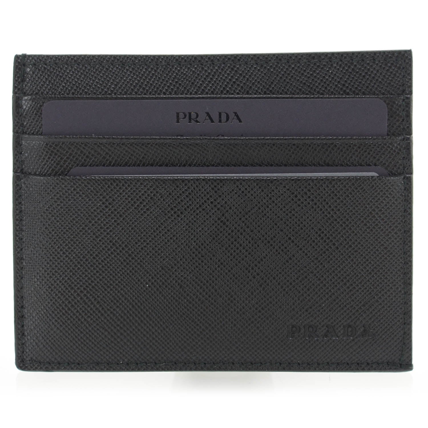 Prada Saffiano Card Case Nero Black 1 of 5