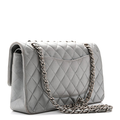 Chanel Metallic Lambskin Quilted Medium Double Flap Silver 3 of 11