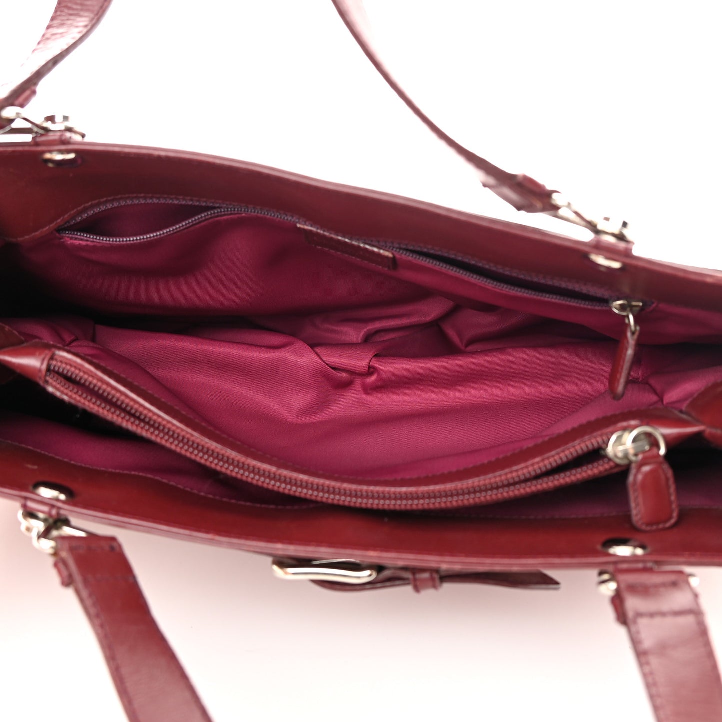 Calfskin Monogram Jeans Pocket Tote Red