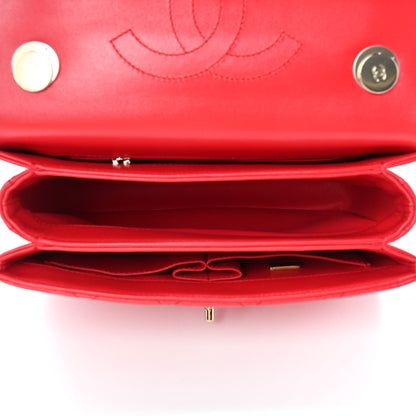 Chanel Lambskin Quilted Small Trendy CC Flap Dual Handle Bag Red 4 of 4