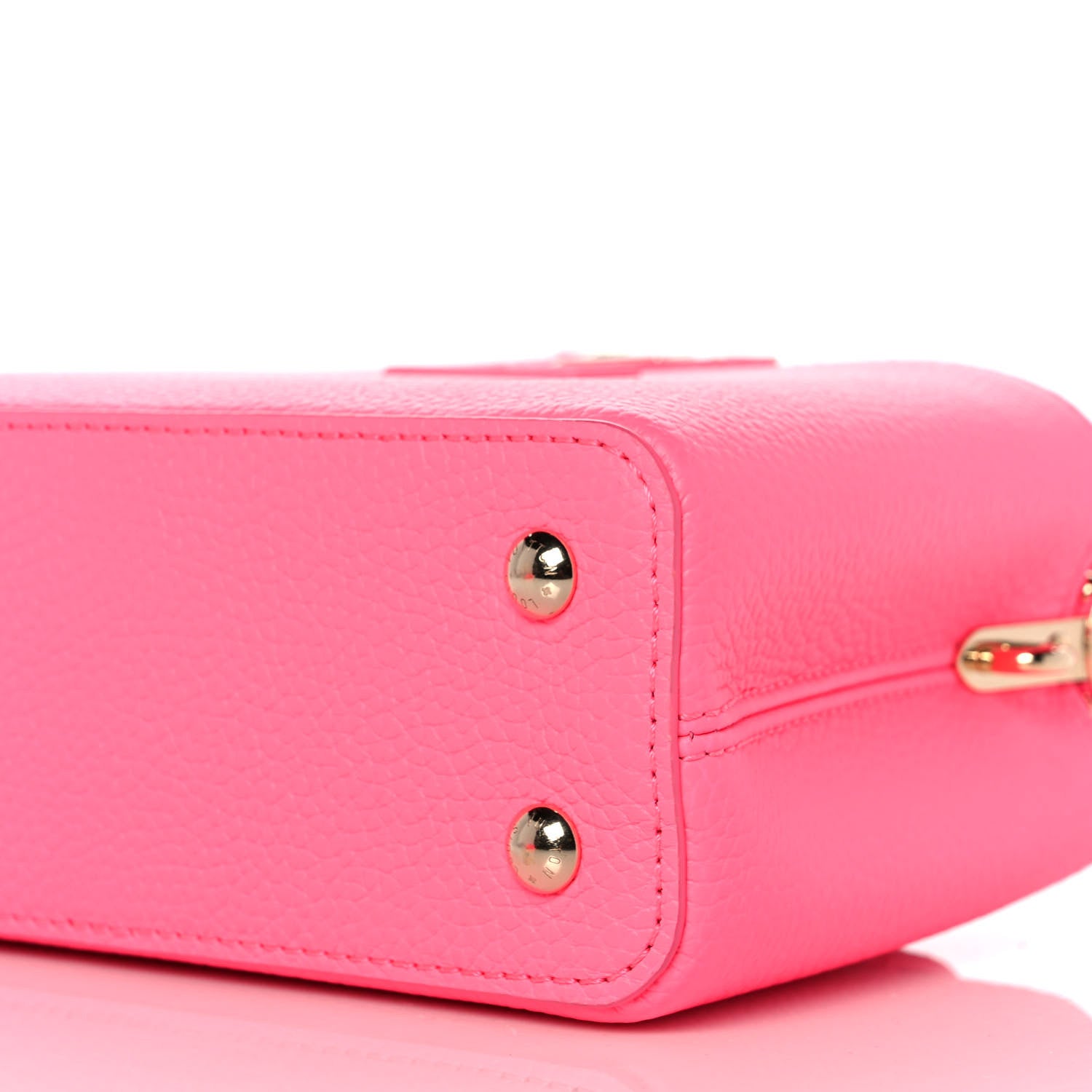 Louis Vuitton Taurillon Monogram Tuffetage Capucines Mini Fluo Pink 7 of 7