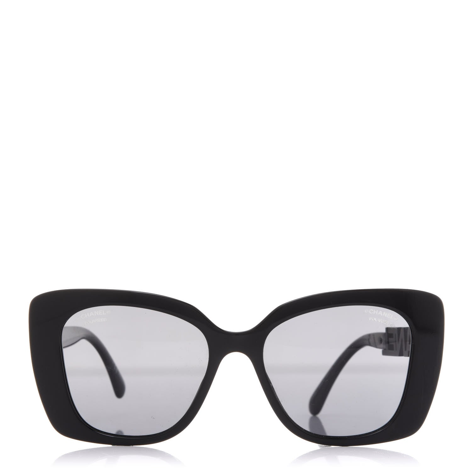 Chanel Acetate Strass Polarized Square Sunglasses 5422-B Black 2 of 9