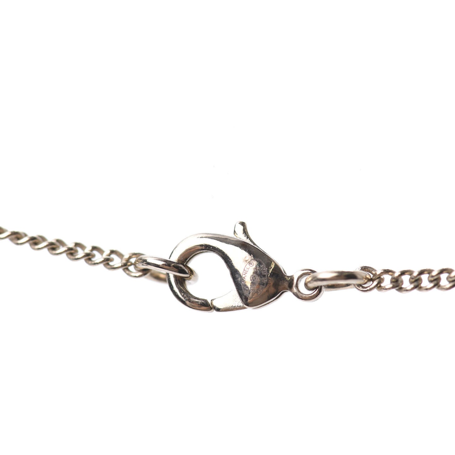 Crystal CC Pearl Drop Necklace Gold