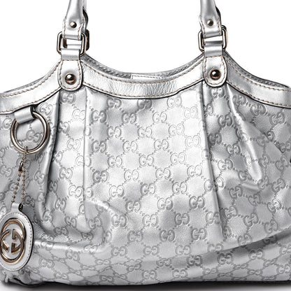Gucci Guccissima Medium Sukey Tote Silver 7 of 11